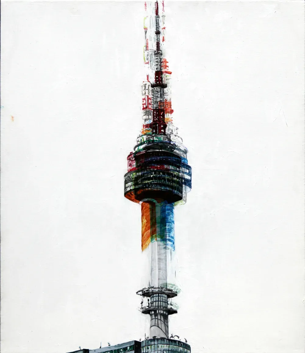 Afterimage (Namsan Tower), Ryu Sung Chul, 2011, Acryl on canvas, 90 x 72cm.webp