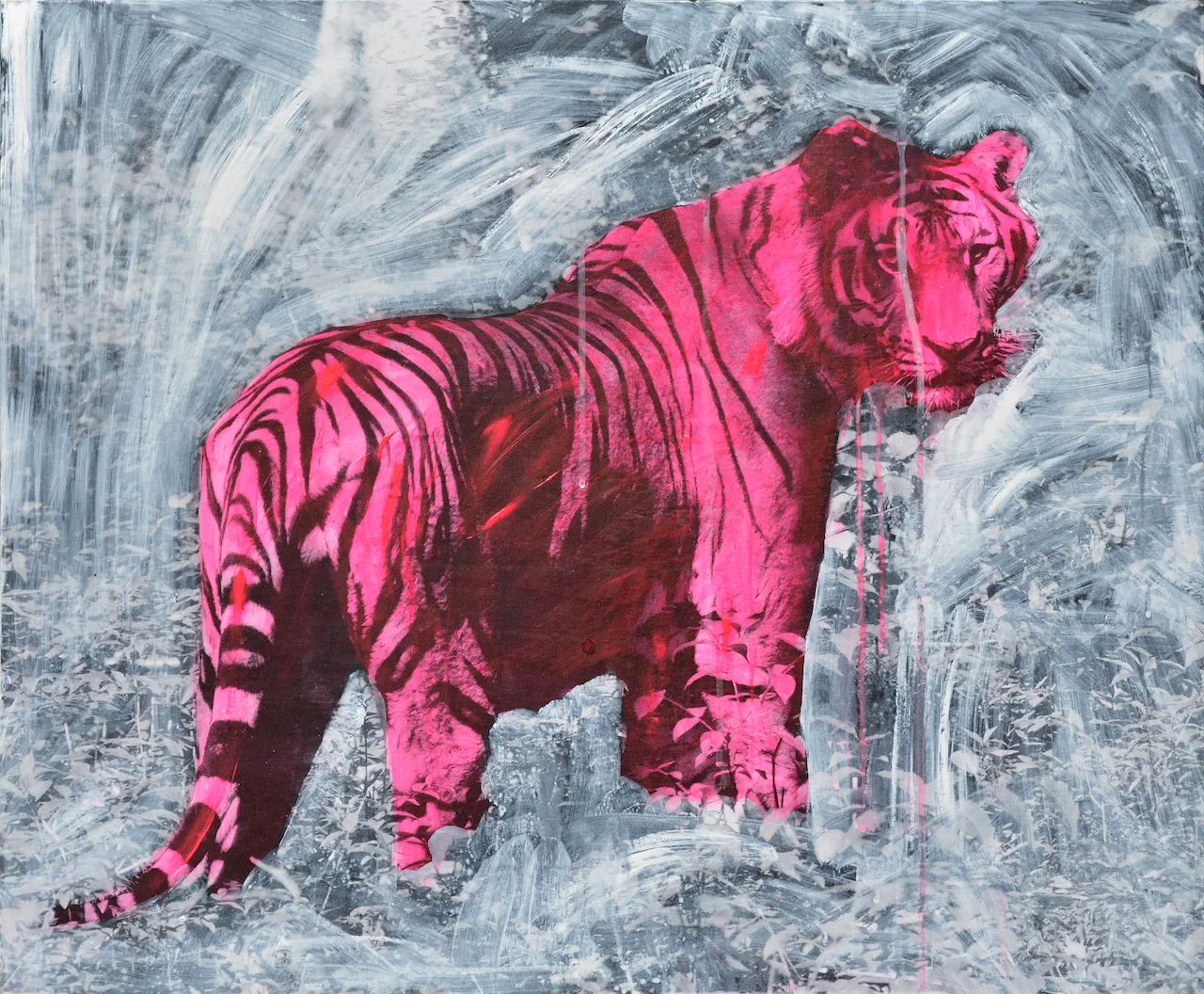 Ambiguous Desire and Fear, 2013, Acryl on printed paper.jpg