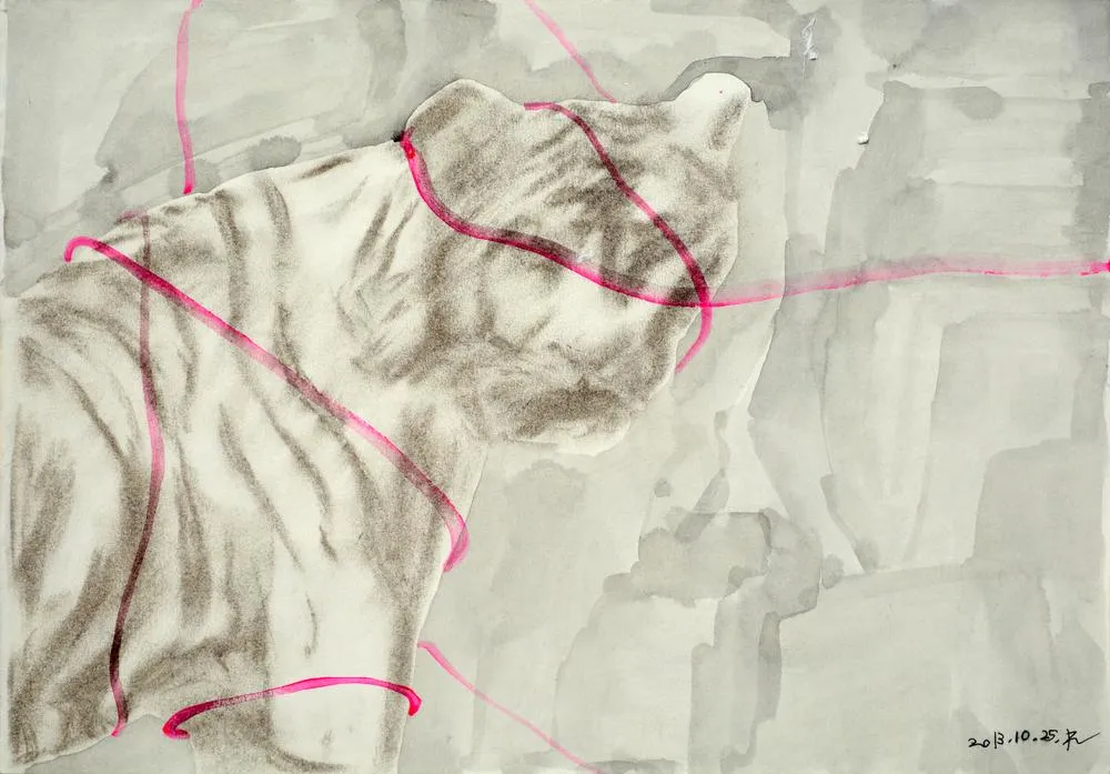 Drawing 09, 2014, Pencil and color on paper.jpg