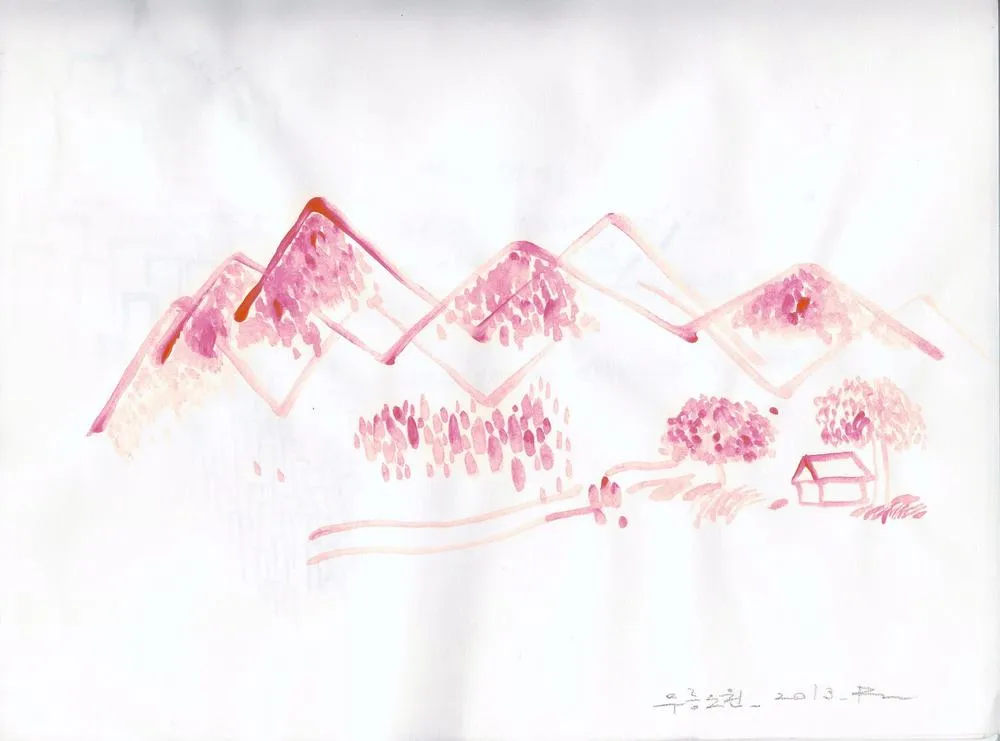 Drawing 104, Ryu Sung Chul, 2013, Pencil and color on paper.jpg