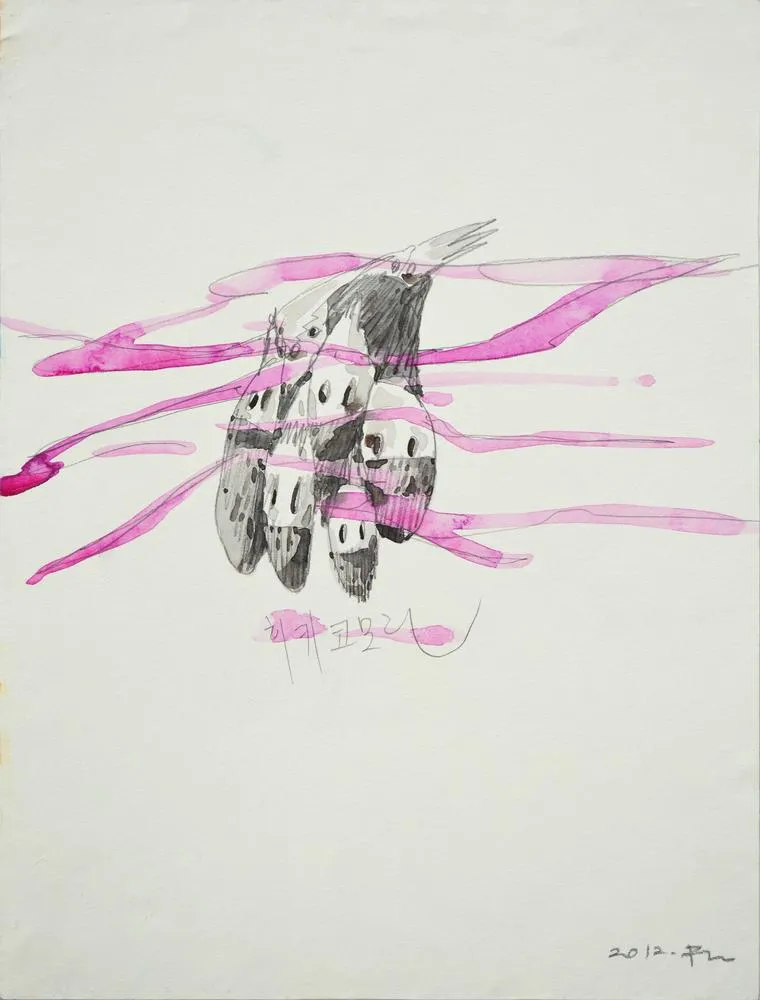 Drawing 10, Ryu Sung Chul, 2012, Pencil and color on paper.jpg