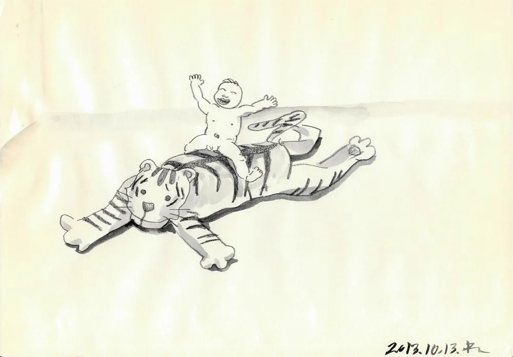 Drawing 56, Ryu Sung Chul, 2013, Pencil and color on paper.jpg