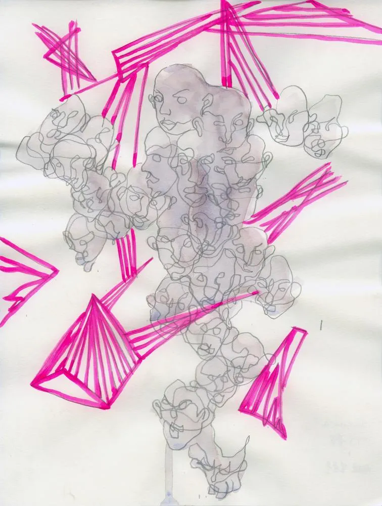 Drawing 80, Ryu Sung Chul, 2012, Pencil and color on paper.jpg