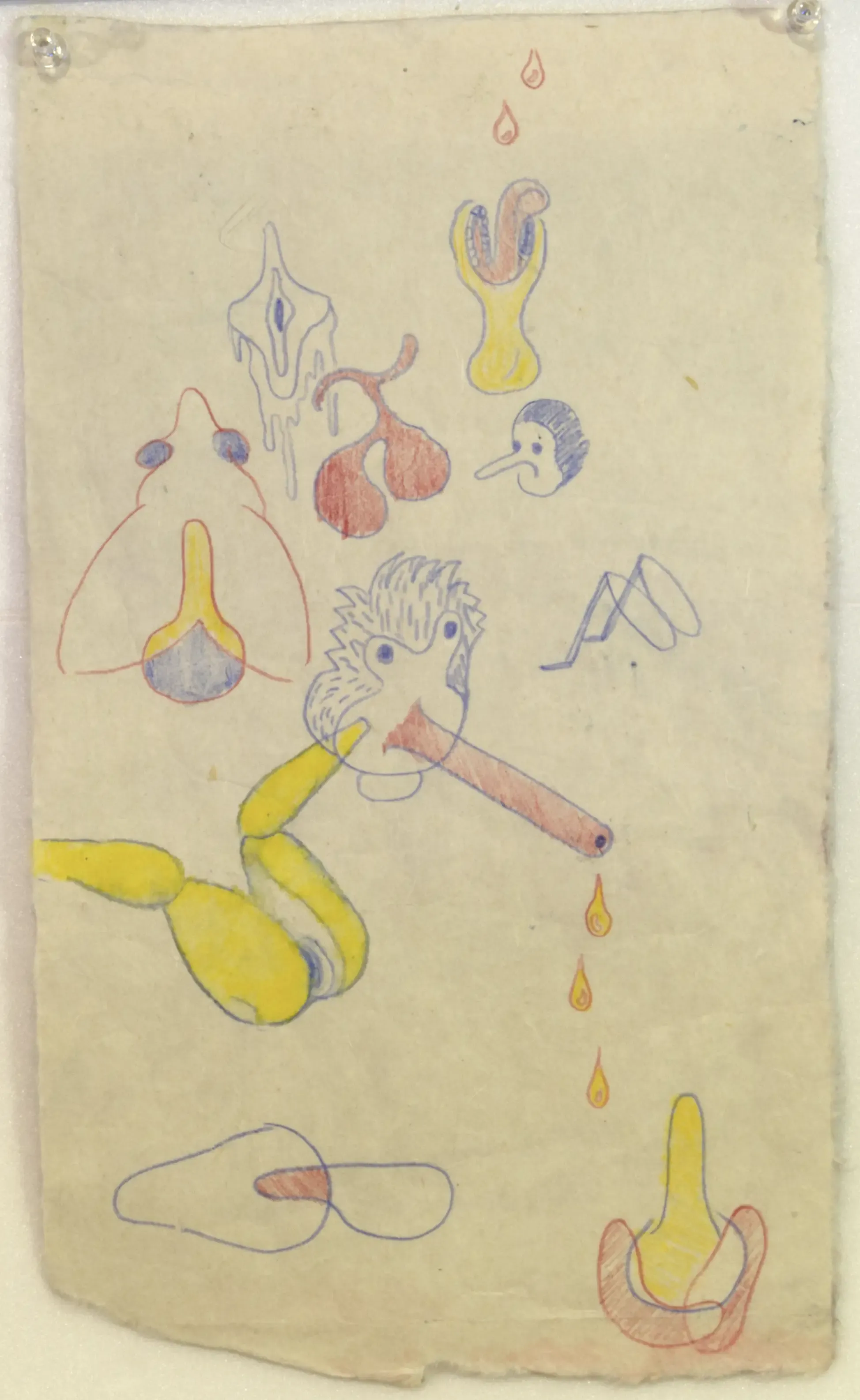 Drawing-14, 2021, Color pencile and water color on paper(hanji).webp