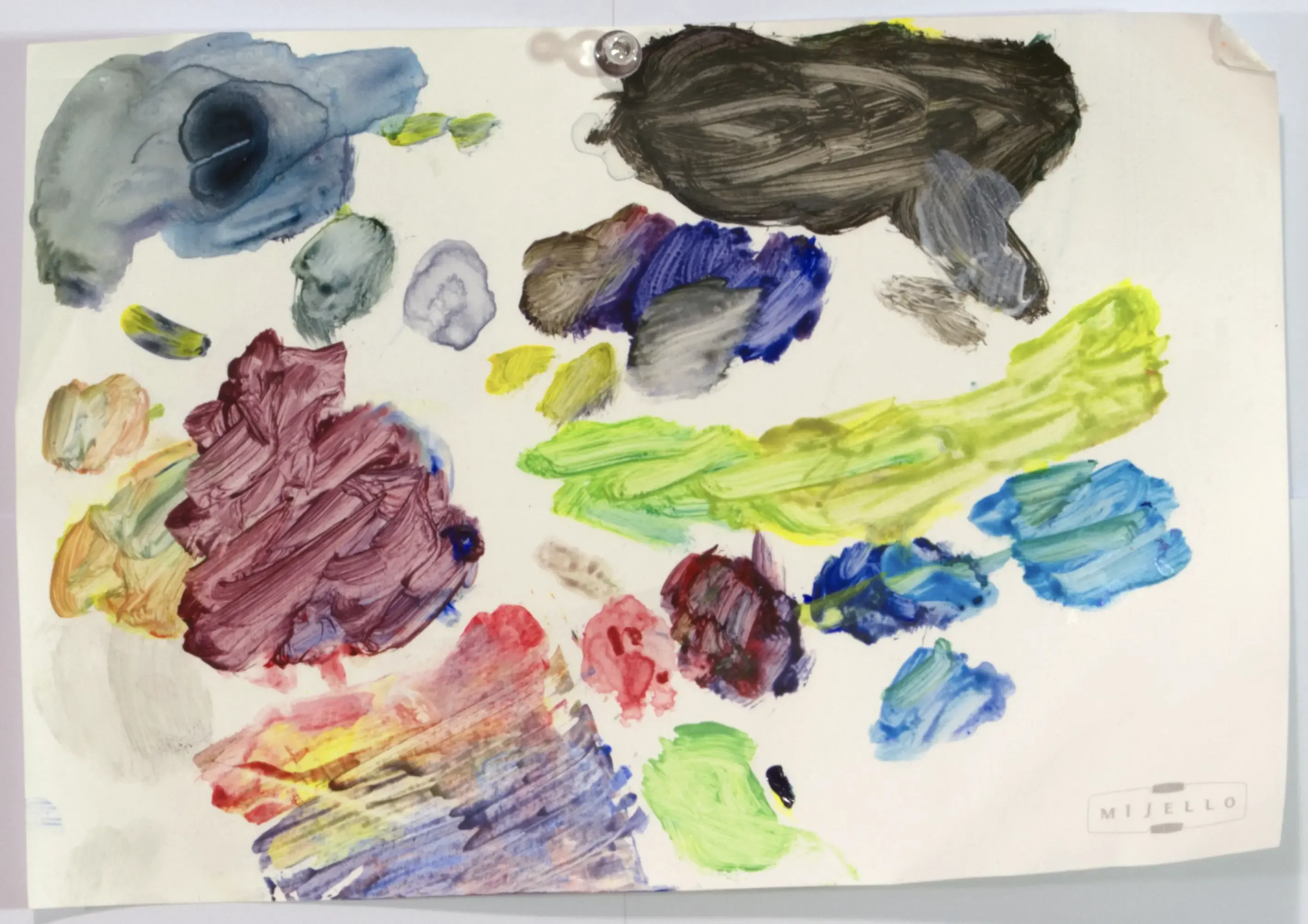 Drawing-24, 2021, Acrylic on paper pallet.webp