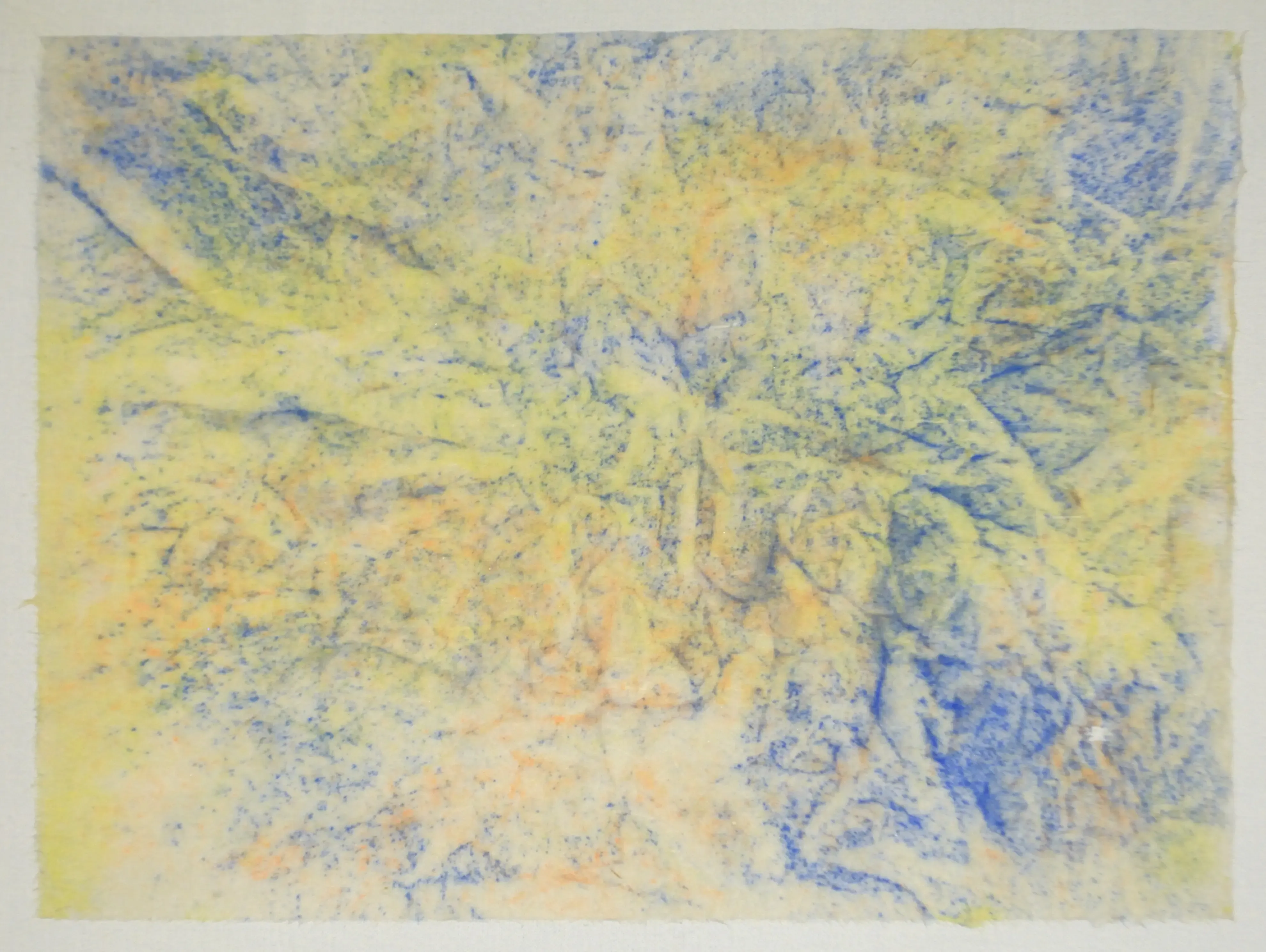 Geographical Fold-2, 2021, Pastel, acrylic on paper(hanji), 24 x 33 cm.webp