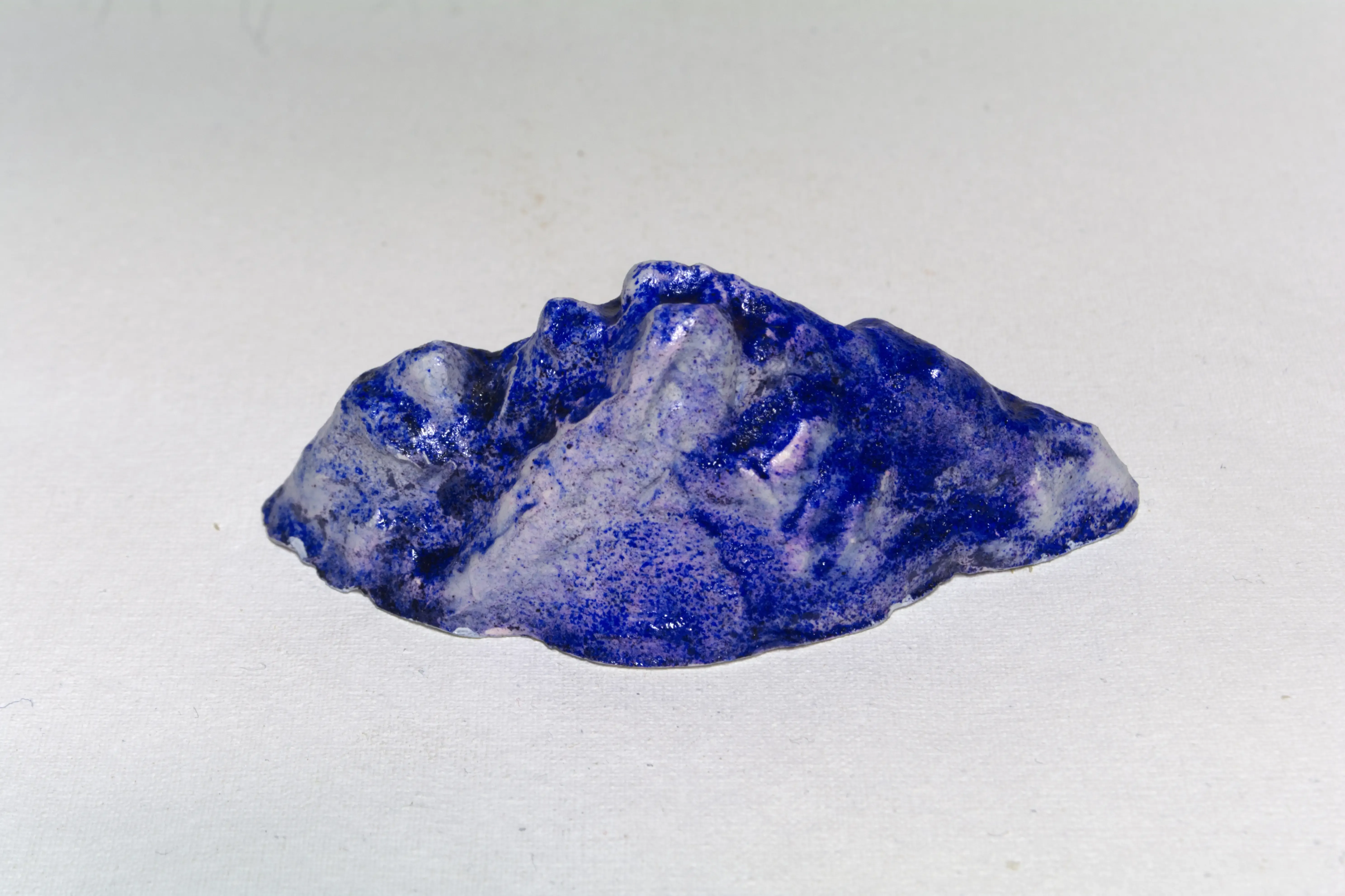 Geography-3-Blue mountain-(1), 2022, Clay, pastel, acrylic.webp