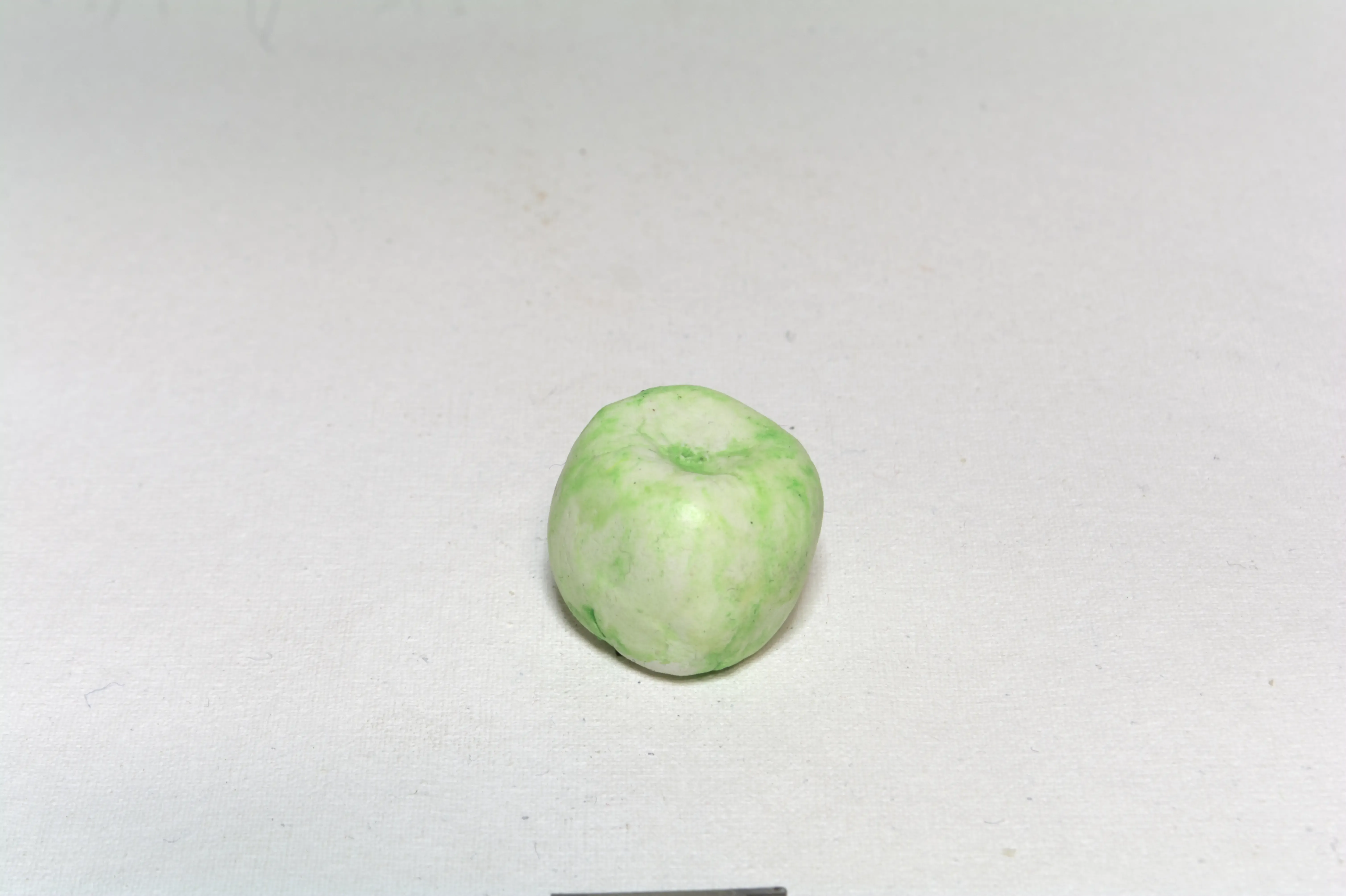 Mood-07-Apple, 2021, Clay, styrofoam, pastel, acrylic.webp