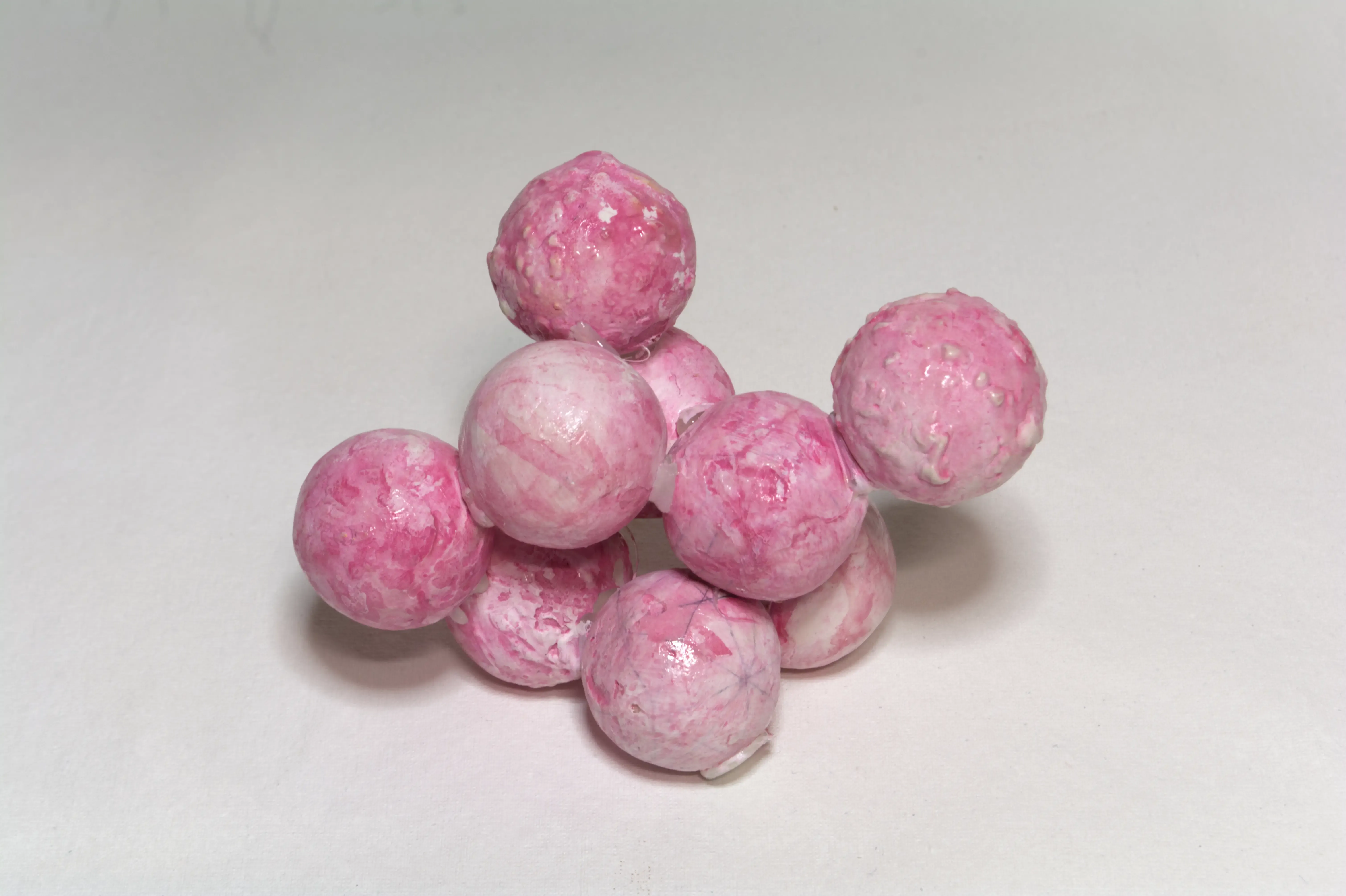 Mood-15-Balls, 2021, Styrofoam, clay, pastel, acrylic.webp