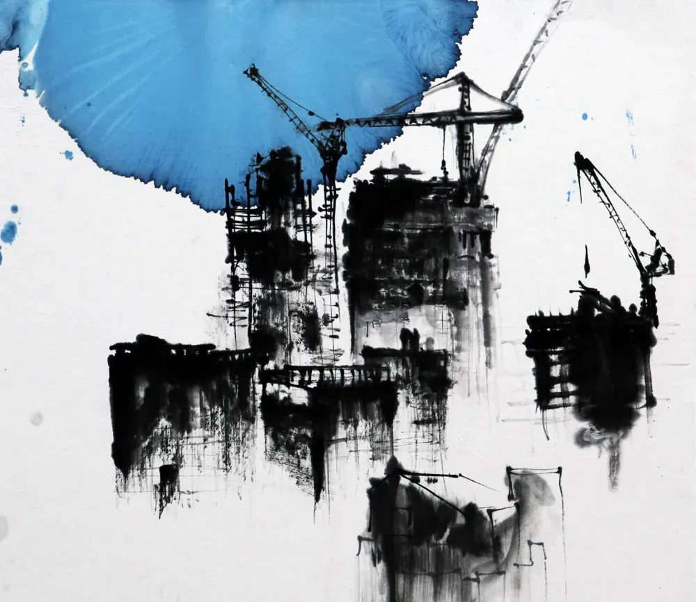 Possibility (가능성) 02, Ryu Sung Chul, 2011, Korean ink and pigment on paper.webp