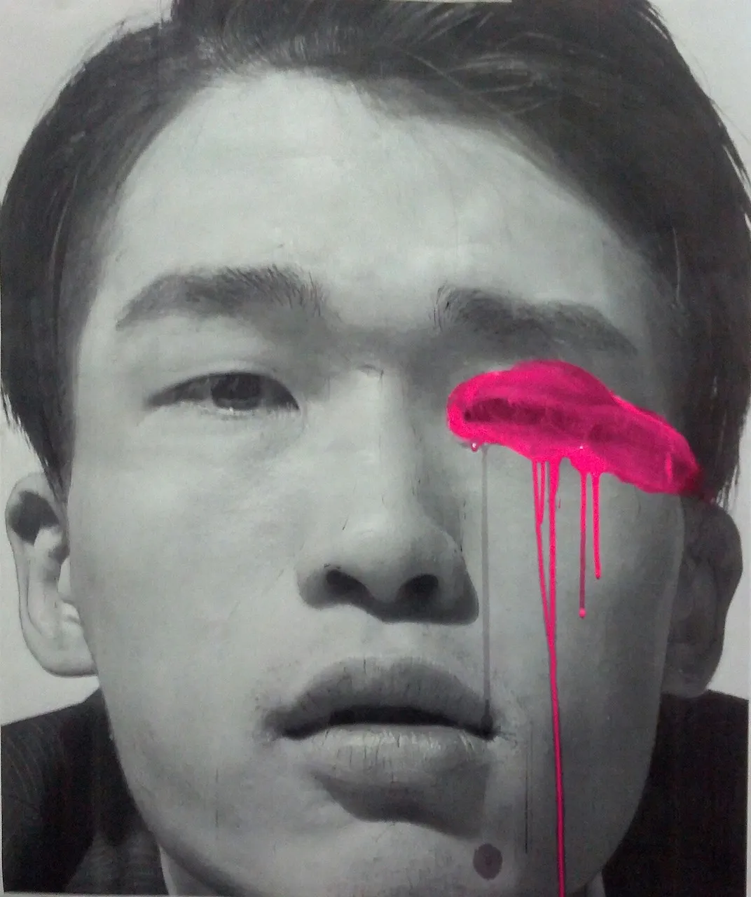 Self Portrait 03, 2013, Acrly on photo.jpg