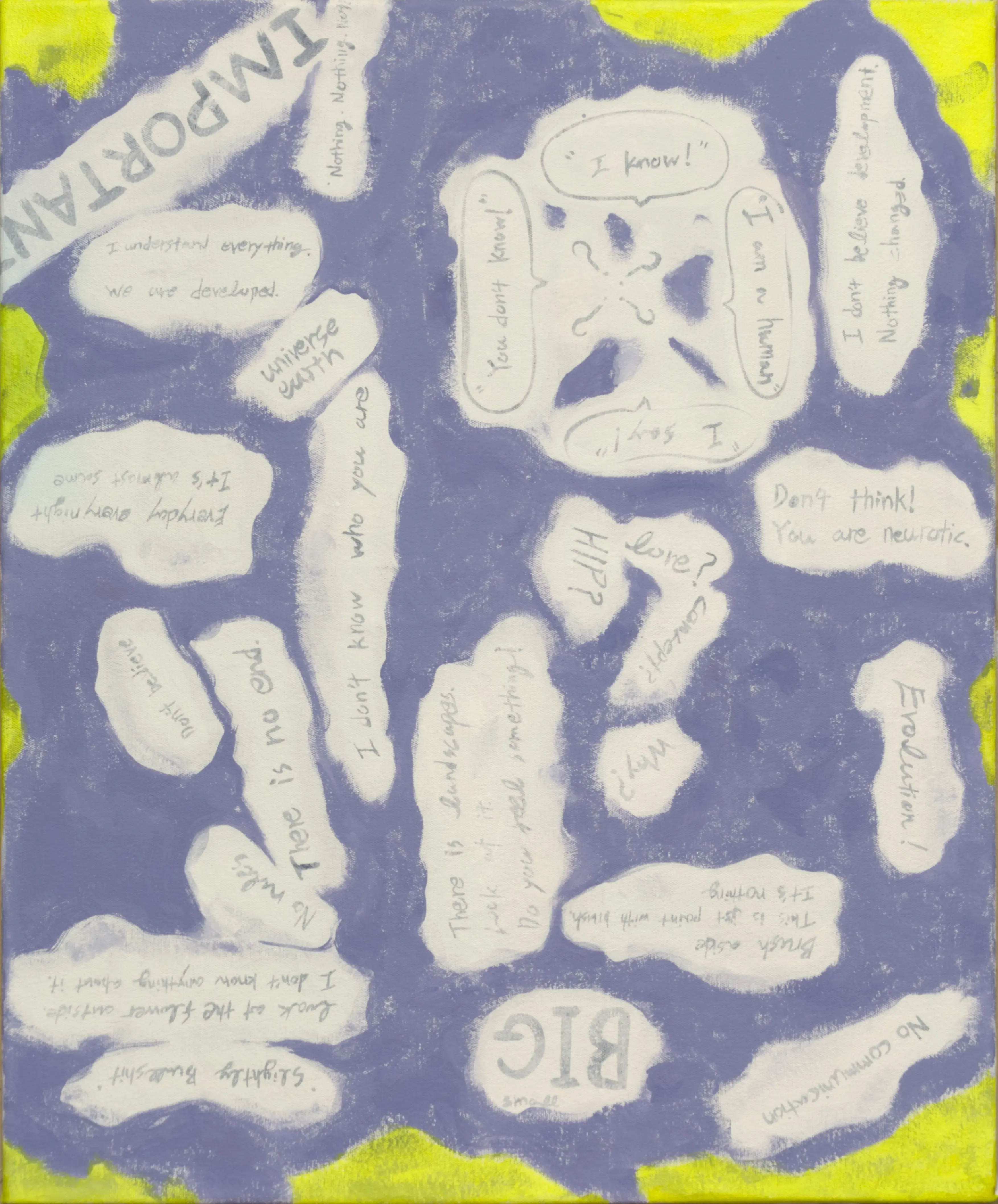 Thinking-02, 2022, Pencile, ballpen, acrylic on canvas, 65 x 53 cm.webp